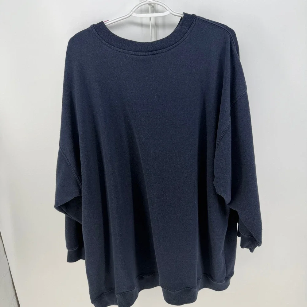 Venezia Jeans Sweatshirt Womens 22/24 Blue Graphic Embroidered 90s Nautical VTG - Picture 2 of 5